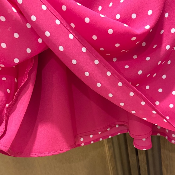 Ann Taylor Pink Polka Dot A-Line Skirt - Picture 5 of 6
